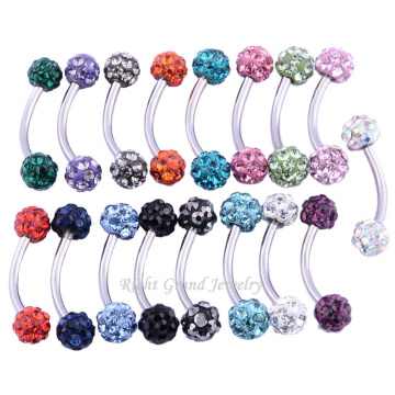 Promoción temporada Shamballa 316L acero bola Disco ceja Piercing diseños